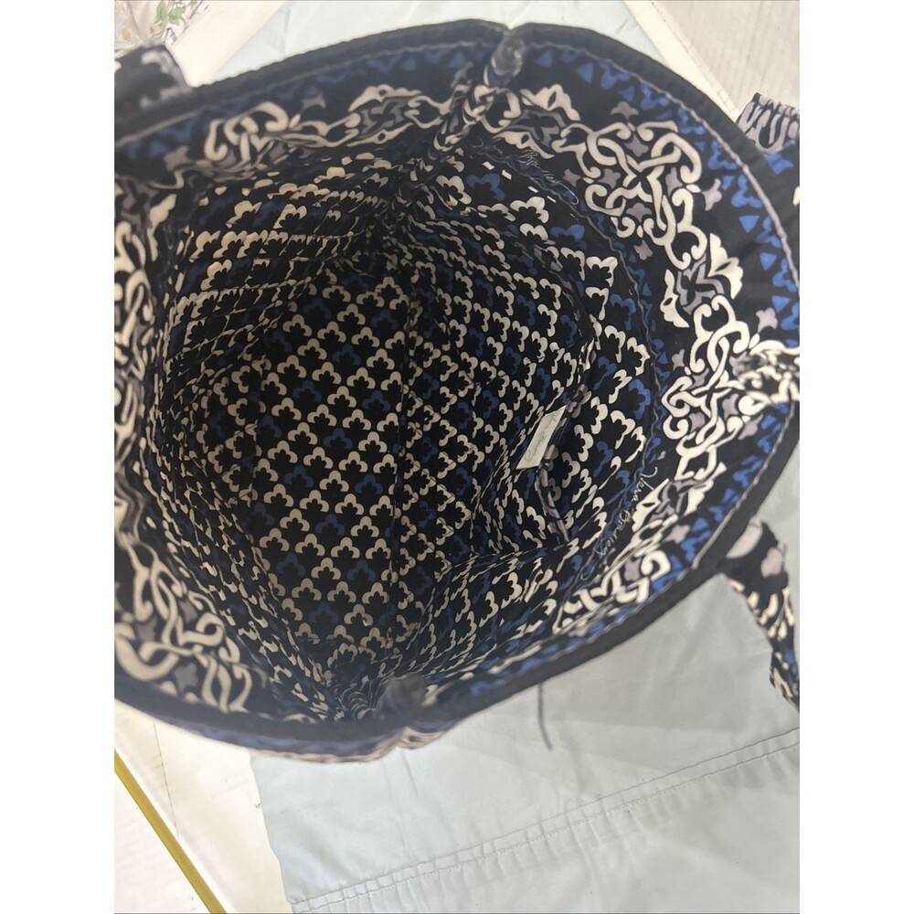 Vera Bradley Canteberry Colbalt Blue Quilted Tote Bag Medium Purse - Picture 9 of 11